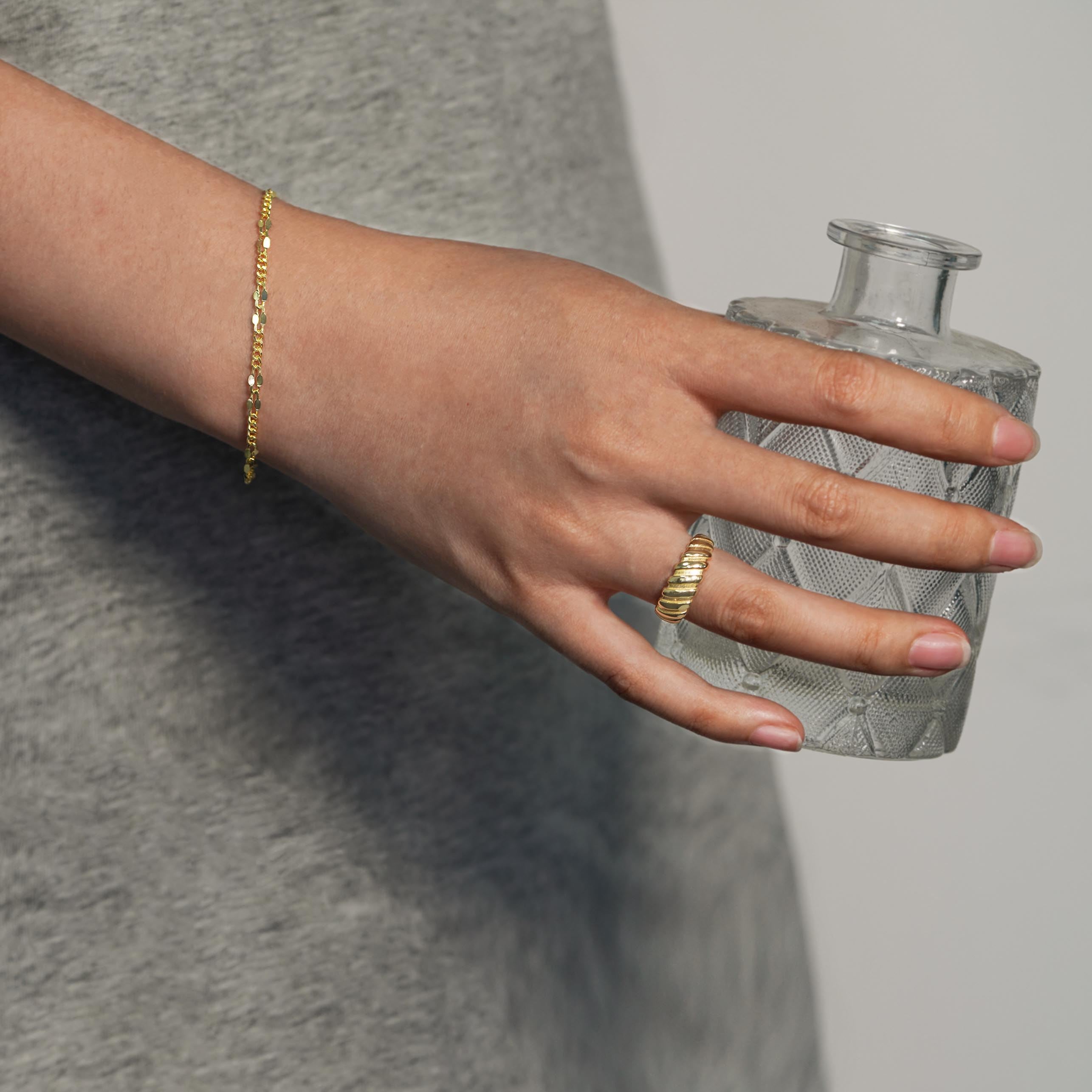 hollow chain bracelet